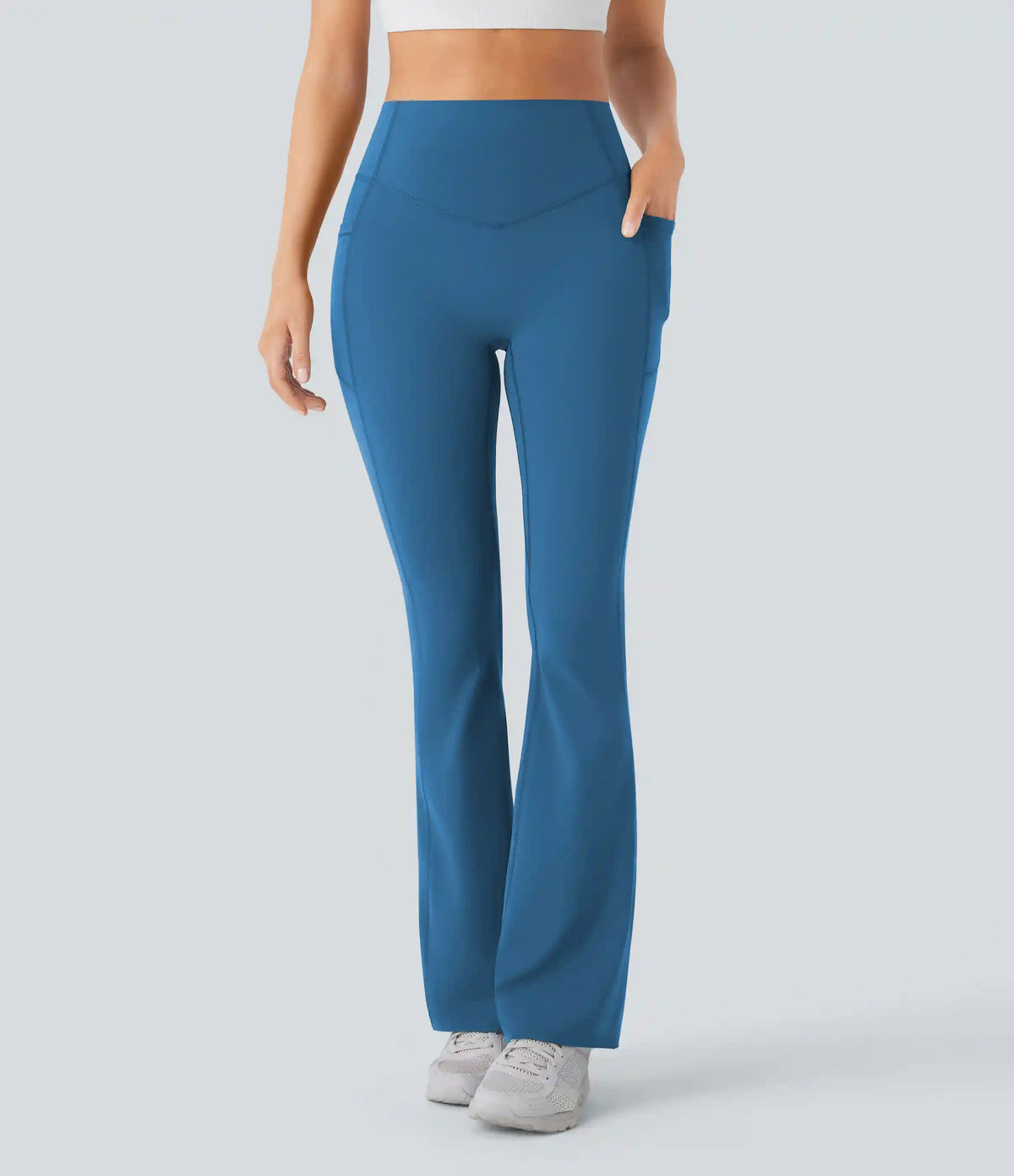Halara UltraSculpt™ High Waisted Scrunch Butt Lifting Tummy Control Pocket Shaping Yoga Bootcut Leggings