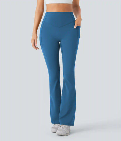 Halara UltraSculpt™ High Waisted Scrunch Butt Lifting Tummy Control Pocket Shaping Yoga Bootcut Leggings
