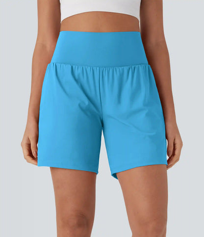 SoftlyZero™ Airy Super High Waisted 2-in-1 InstantCool Yoga Shorts 7" with Pockets