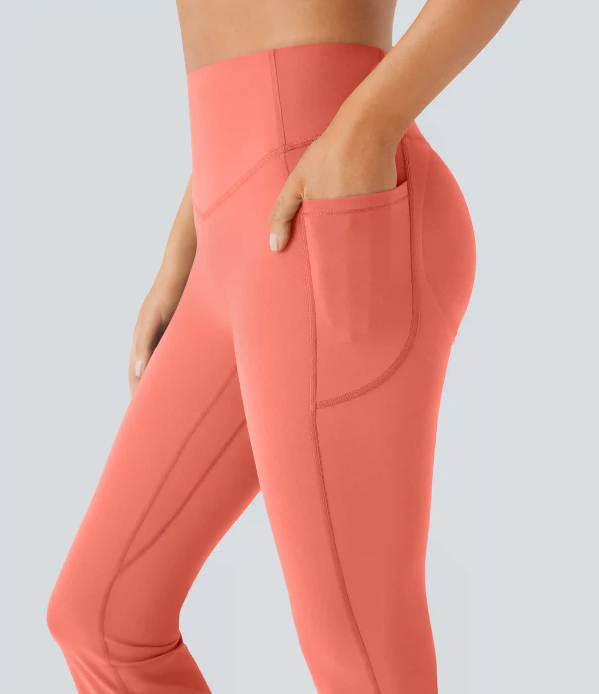 Halara UltraSculpt™ High Waisted Scrunch Butt Lifting Tummy Control Pocket Shaping Yoga Bootcut Leggings