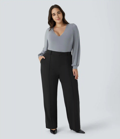 Halara Flex™ High Waisted Zipper Pocket Straight Leg Plus Size Work Pants