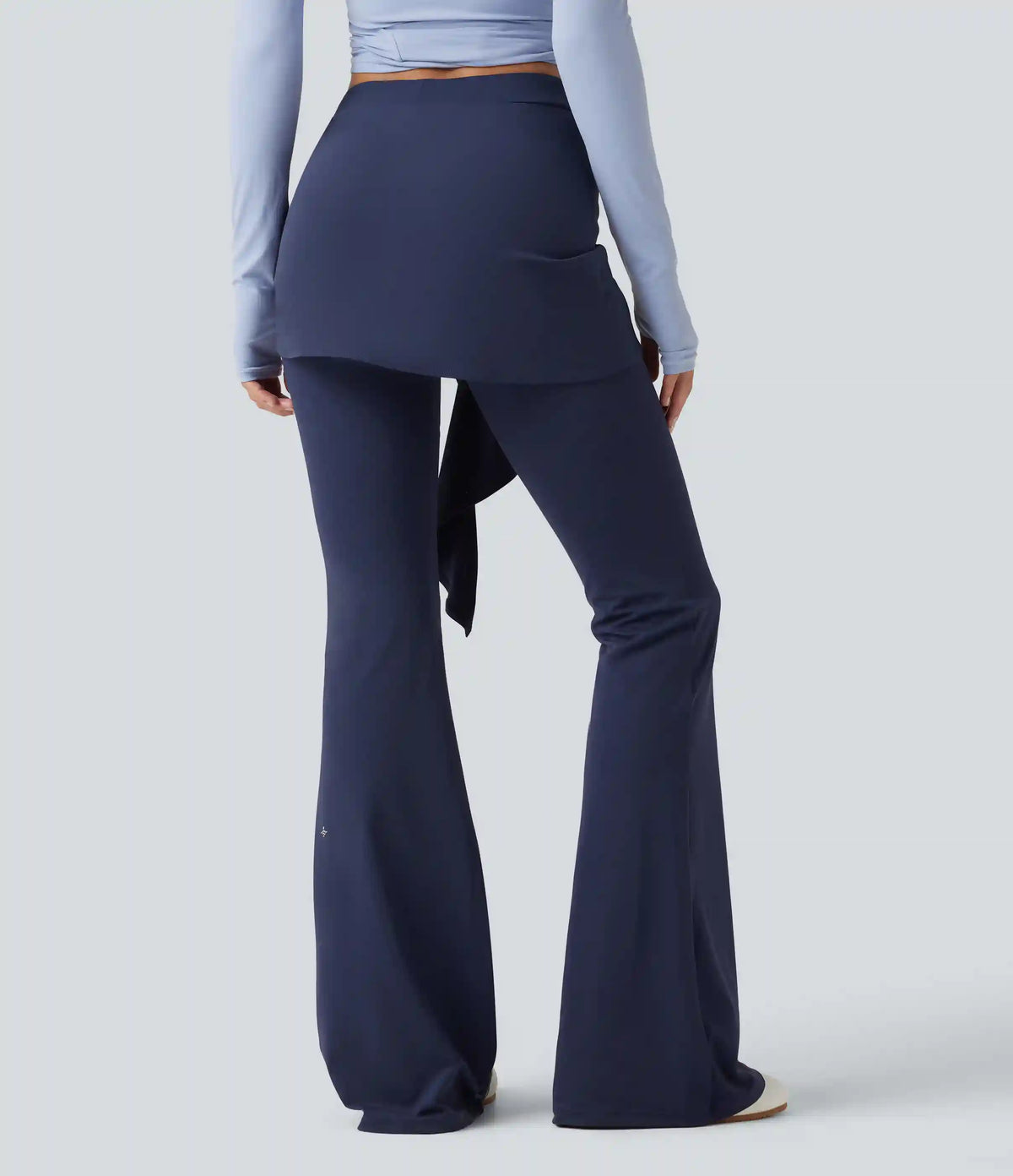 SoftlyZero™ Mid Rise Tie Front Flare Dance Leggings-UPF50+