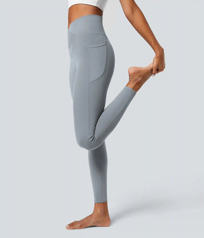 SoftlyZero™ Crossover Pocket Plain Leggings