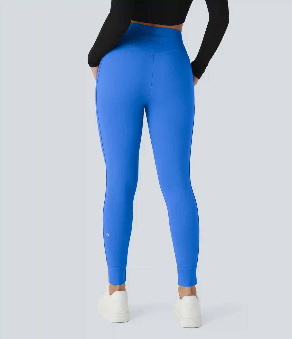 SoftlyZero™ Plush High Waisted Drawstring Pocket Plain Full Length Joggers