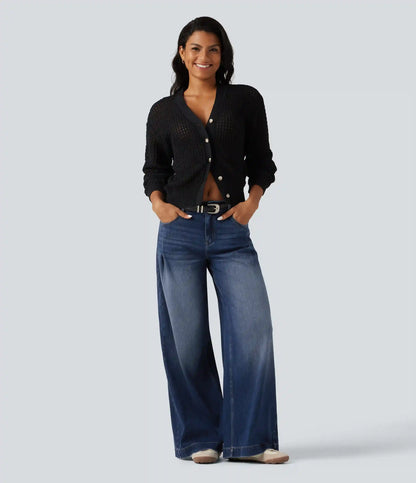 Halara Flex™ Mid Rise Baggy Casual Jeans with Pockets