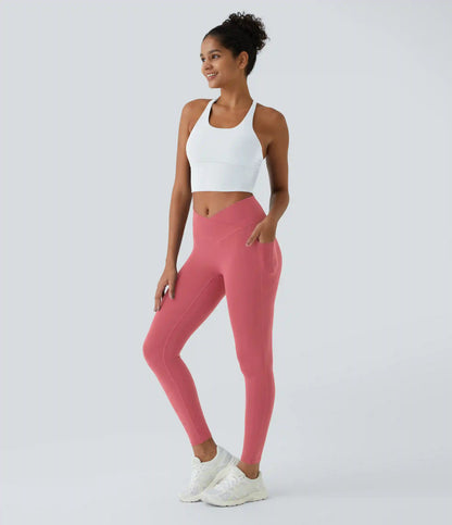 SoftlyZero™ Crossover Pocket Plain Leggings