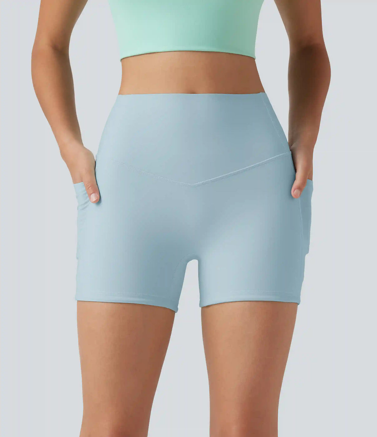 Halara UltraSculpt™ High Waisted Tummy Control Shaping Training Biker Shorts 3'' with Pockets