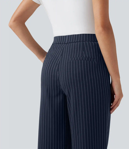 Halara Flex™ High Waisted Straight Leg InstantCool Stripe Work Pants with Pockets