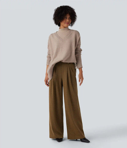 Halara Flex™ High Waisted Houndstooth Work Baggy Pants with Pockets