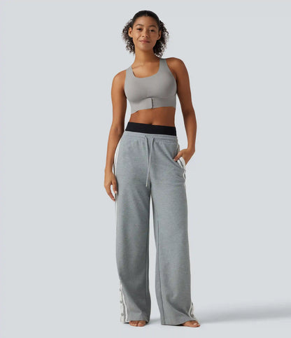 U Neck Crisscross Casual Bralette with Built-in Bra for B-DD Cups