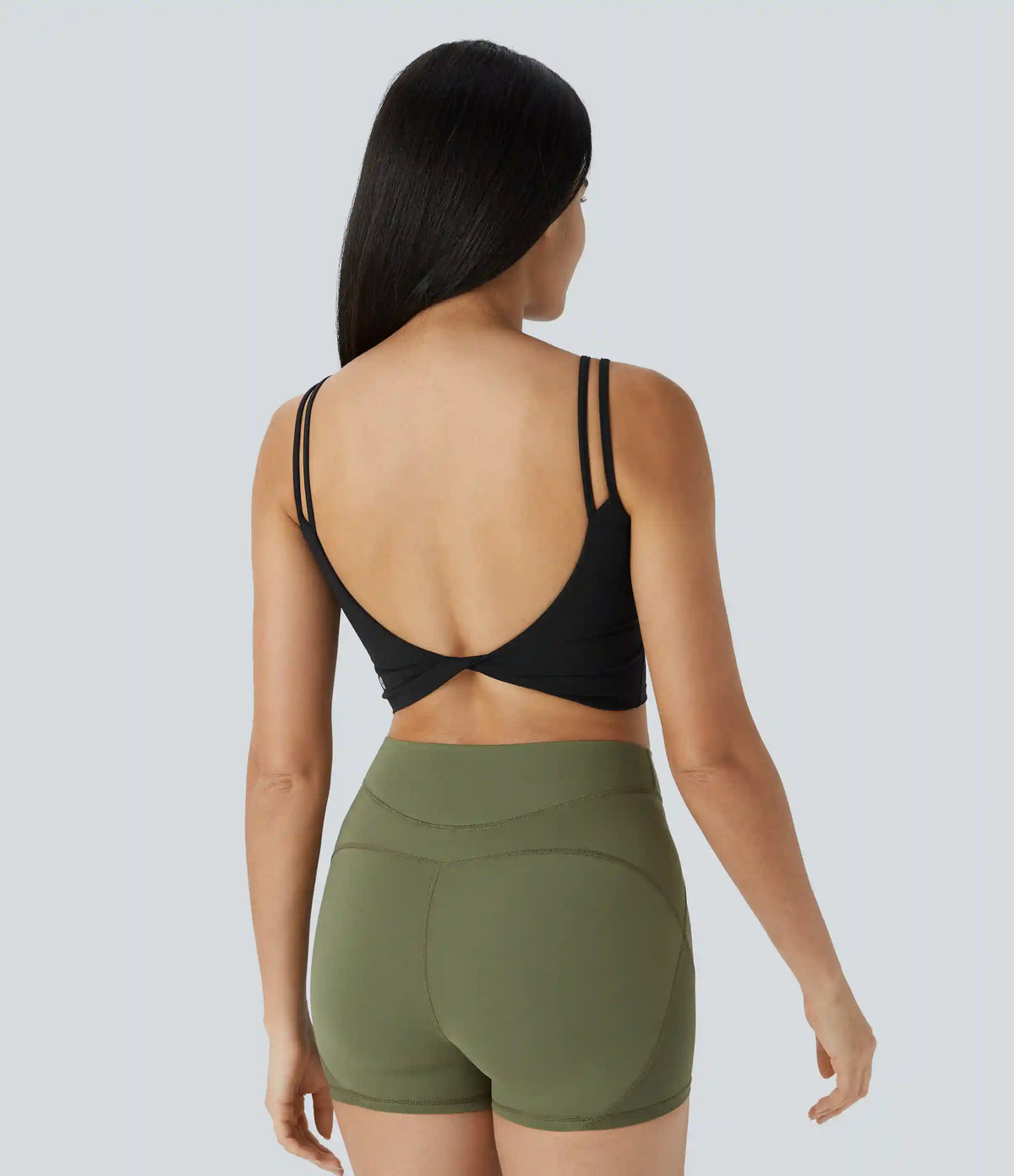 Double Straps Cropped Yoga Tank Top