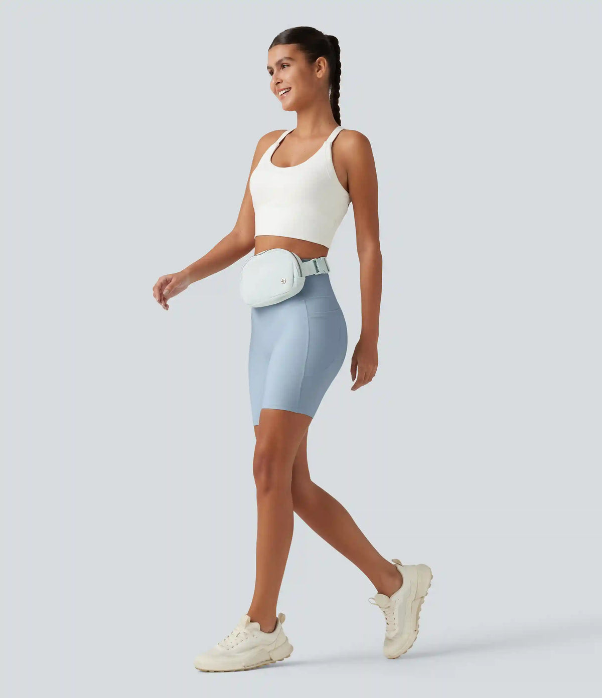 Halara UltraSculpt™ High Waisted Tummy Control Shaping Training Biker Shorts 7'' with Pockets