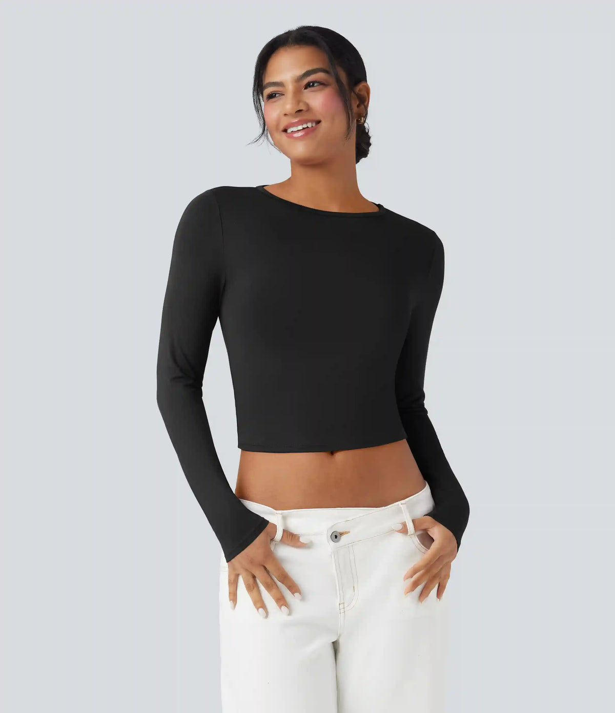 Round Neck Long Sleeve Casual T-Shirt