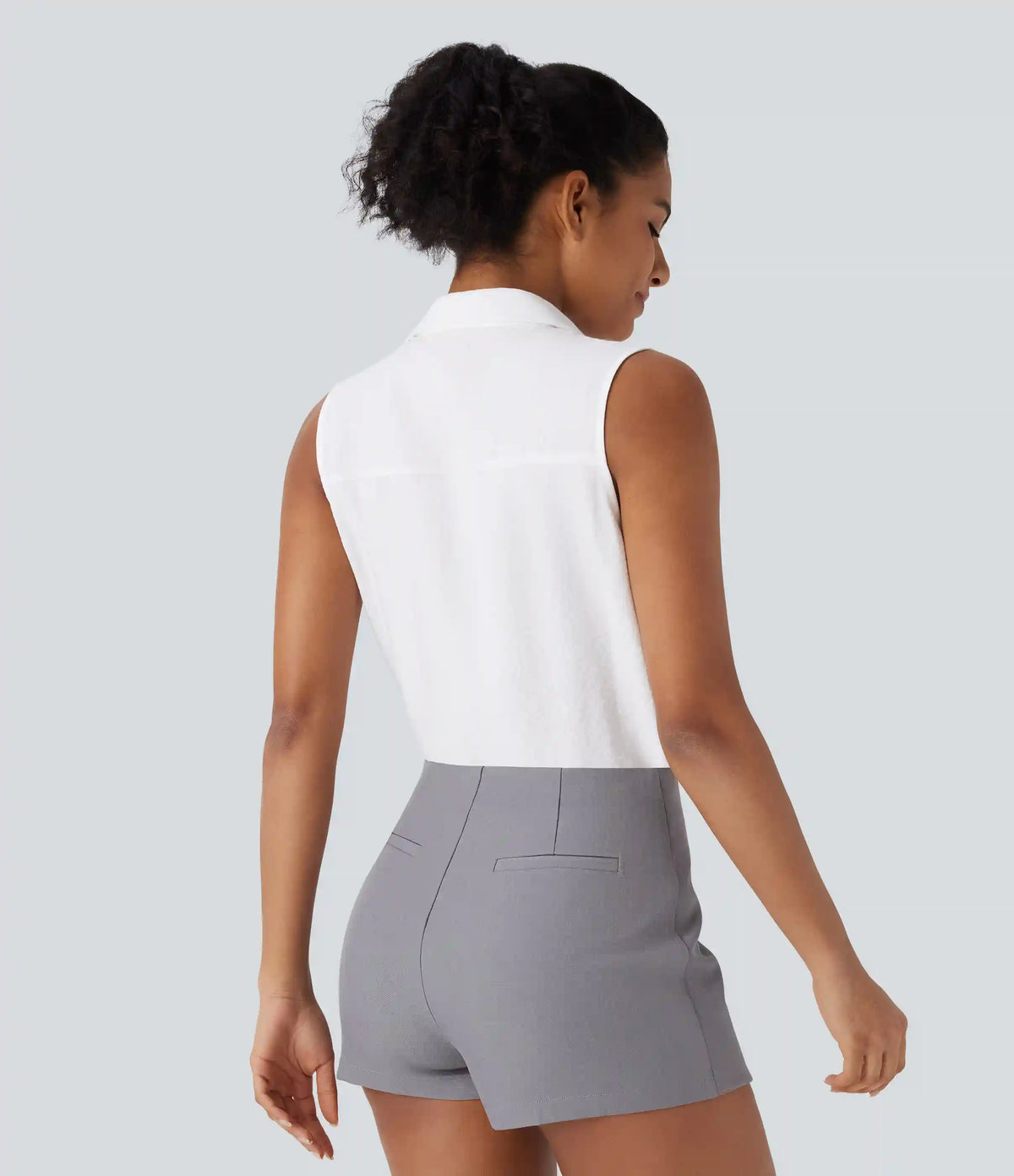 V Neck Sleeveless Work Shirt
