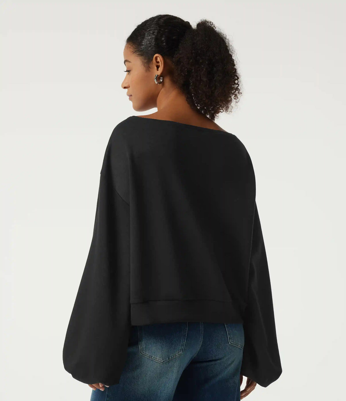 Boat Neck Long Sleeve Pullover Casual Sweatshirt