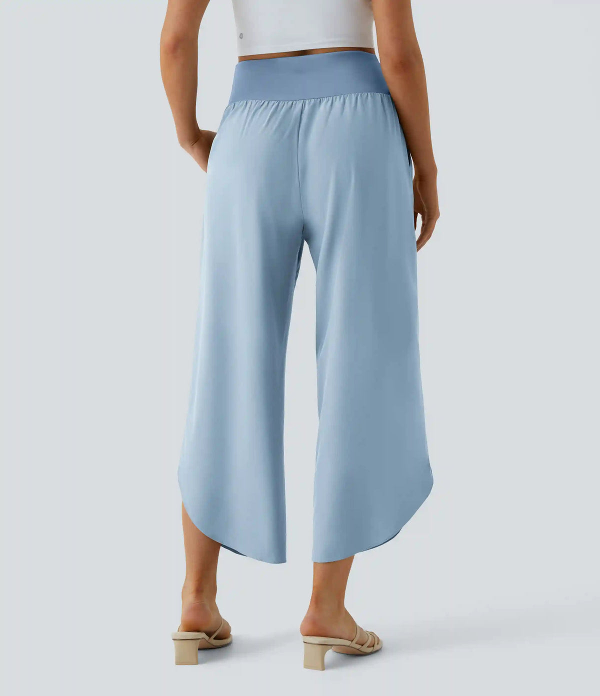 Breezeful™ High Waisted Crossover Quick Dry Resort Pants with Pockets