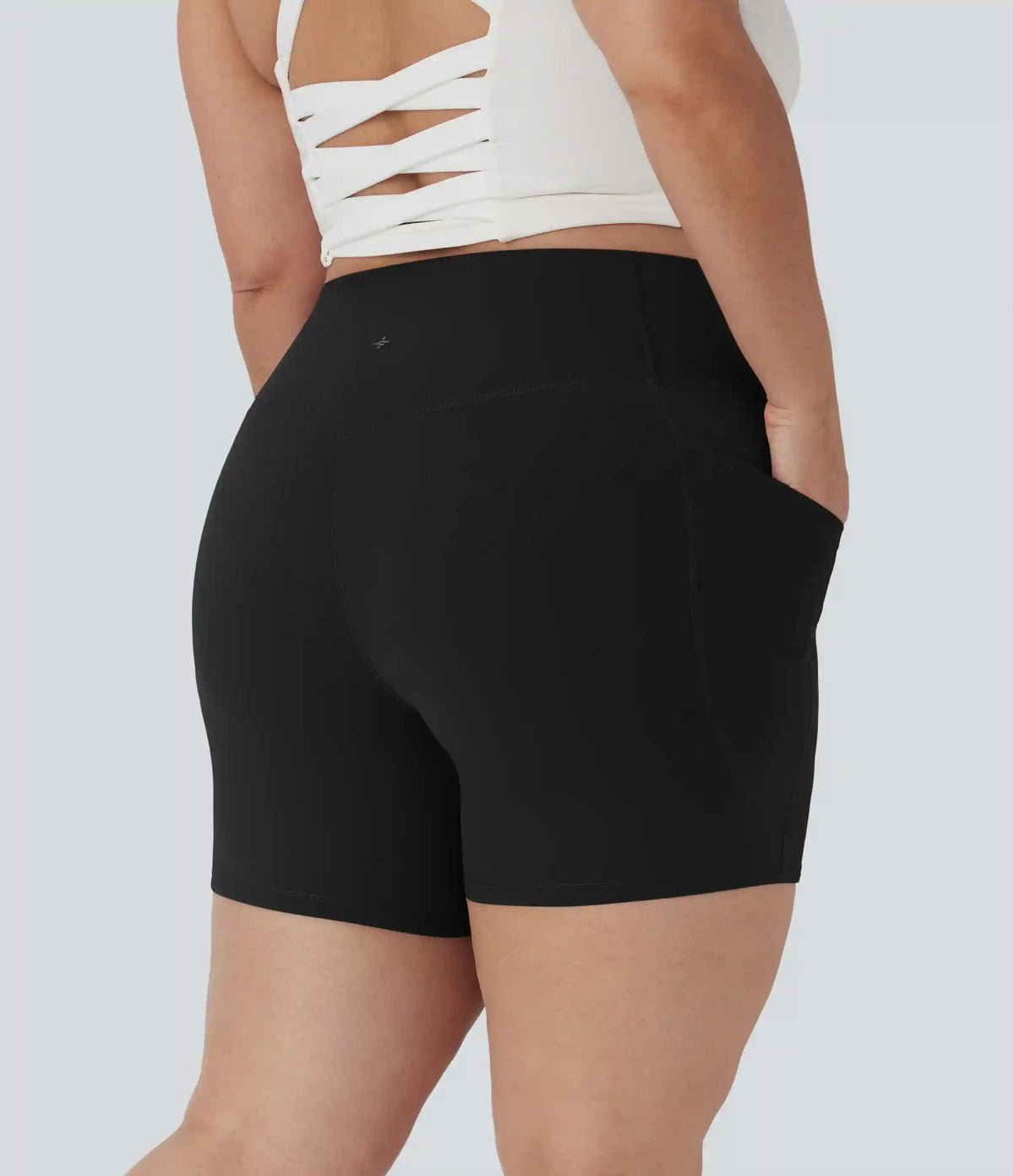 Plus Size Halara UltraSculpt™ High Waisted Tummy Control Shaping Training Biker Shorts 5'' with Pockets