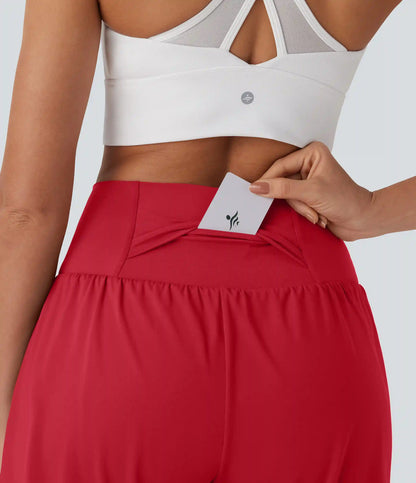 SoftlyZero™ Airy Super High Waisted 2-in-1 InstantCool Yoga Shorts 7" with Pockets