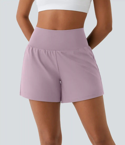 SoftlyZero™ Airy Super High Waisted 2-in-1 InstantCool Yoga Shorts 5'' with Pockets-Longer Length