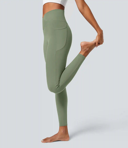 SoftlyZero™ Crossover Pocket Plain Leggings