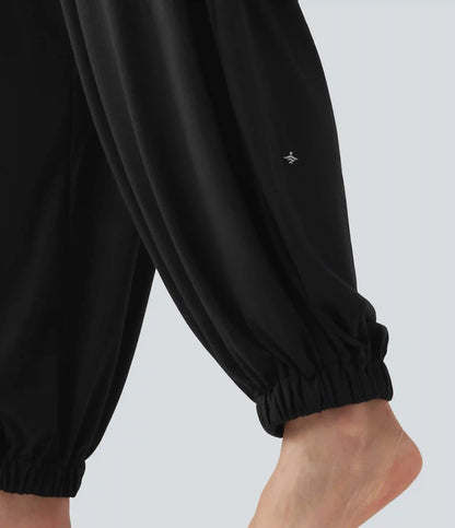Mid Rise Drawstring Dance Joggers with Pockets