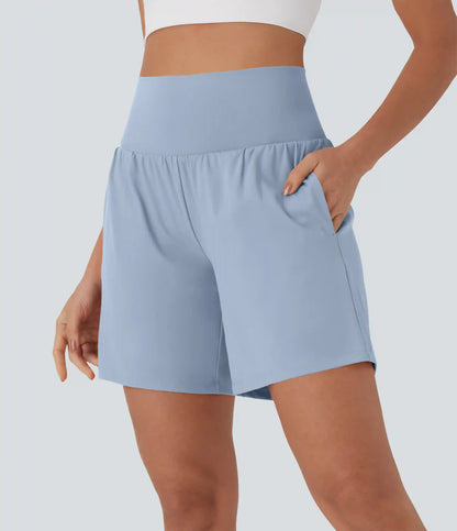 SoftlyZero™ Airy Super High Waisted 2-in-1 InstantCool Yoga Shorts 7" with Pockets