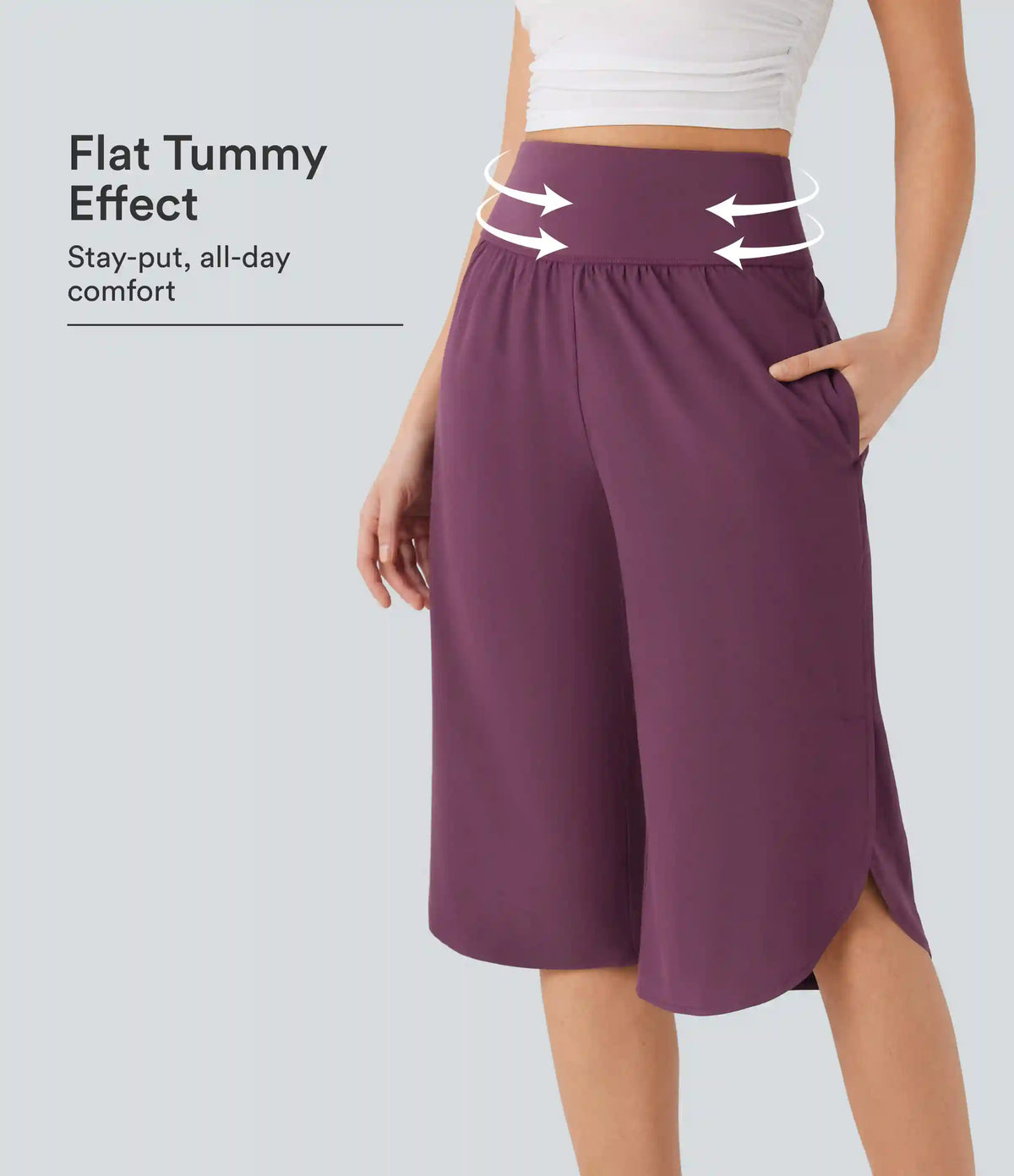Breezeful™ High Waisted Tummy Control Quick Dry Casual Pants with Pockets