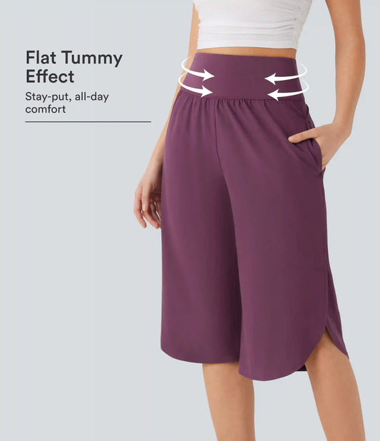 Breezeful™ High Waisted Tummy Control Quick Dry Casual Pants with Pockets