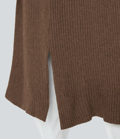 Hooded Long Sleeve Pocket Longline Casual Cardigan