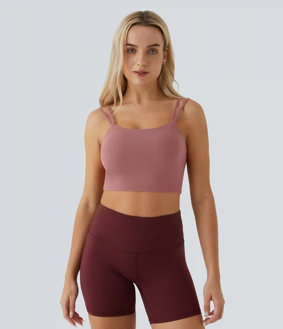 Double Straps Cropped Yoga Tank Top
