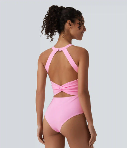 SoftlyZero™ Airy Twisted Backless Adjustable Buckle U-Neck Sleeveless Built-in Bra InstantCool Casual Bodysuit
