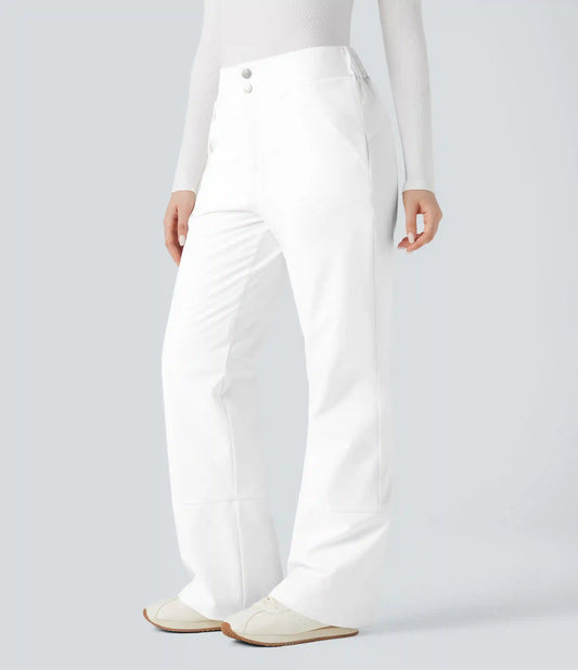 High Waisted Warming Hiking Bootcut Pants with Pockets