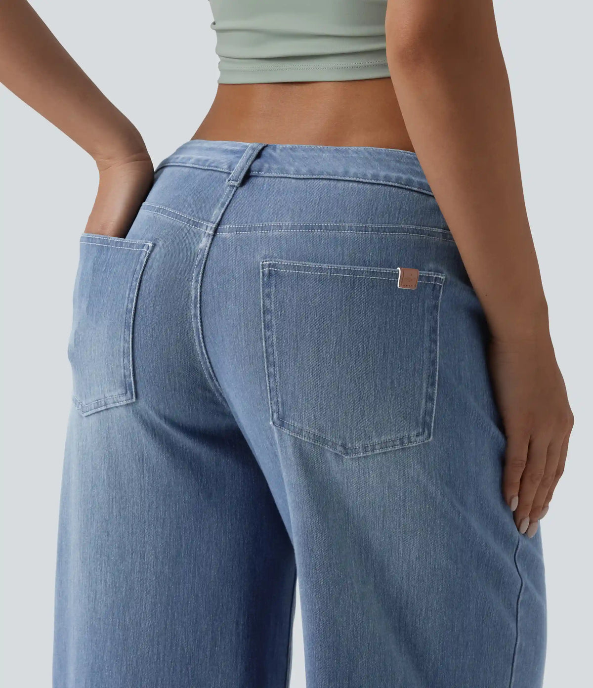 Halara Flex™ Low Rise Wide Leg Casual Jeans with Pockets