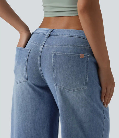 Halara Flex™ Low Rise Wide Leg Casual Jeans with Pockets