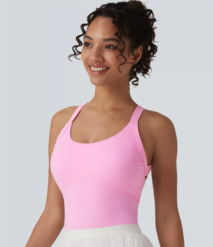 SoftlyZero™ Airy Twisted Backless Adjustable Buckle U-Neck Sleeveless Built-in Bra InstantCool Casual Bodysuit