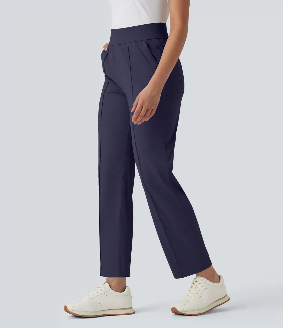 Mid High Waisted Pockets Quick Dry Golf Pants-Golf Tee-UPF40+