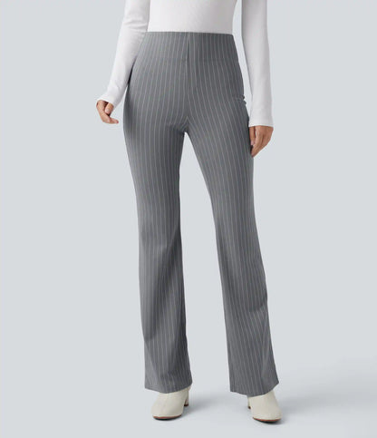 Halara Flex™ High Waisted Striped Work Flare Pants with Pockets