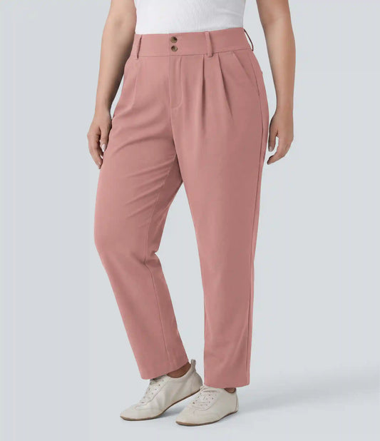 Plus Size Halara Flex™ High Waisted Tapered Waffle Work Pants with Pockets
