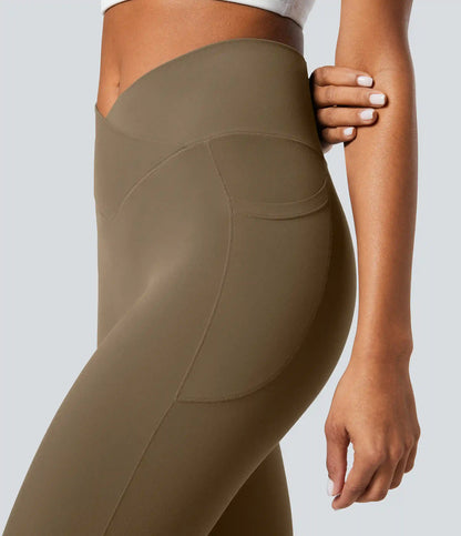 SoftlyZero™ Crossover Pocket Plain Leggings