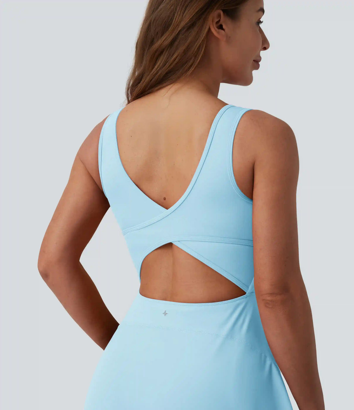 SoftlyZero™ Airy U Neck 2-in-1 Pocket Mini Cool Touch Dance Active Dress DD-F Cups-Easy Peezy