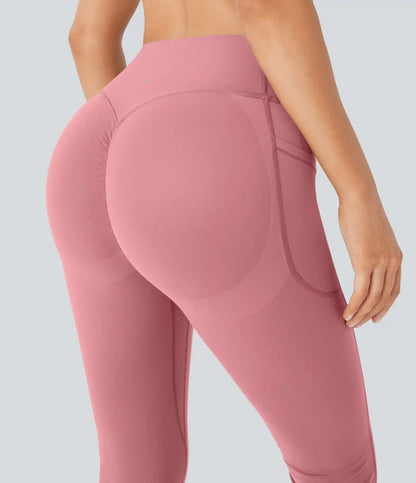 Halara UltraSculpt™ High Waisted Scrunch Butt Lifting Tummy Control Pocket Shaping Yoga Bootcut Leggings