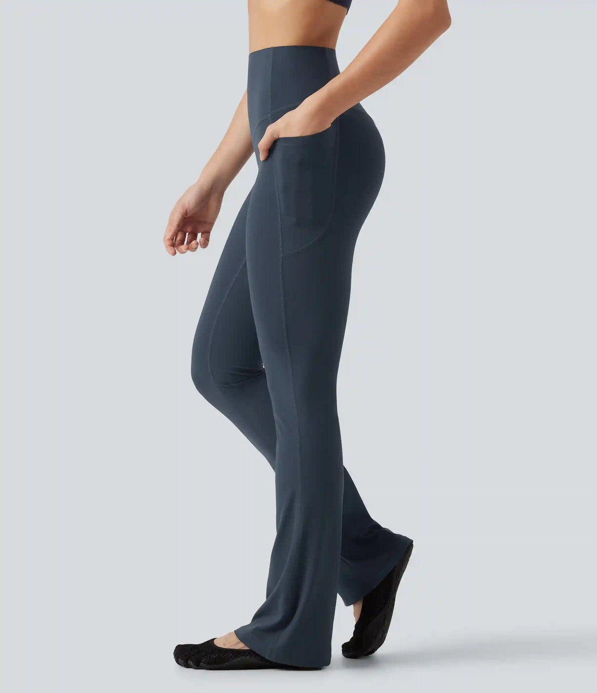 Halara UltraSculpt™ High Waisted Tummy Control Shaping Bootcut Yoga Leggings with Pockets