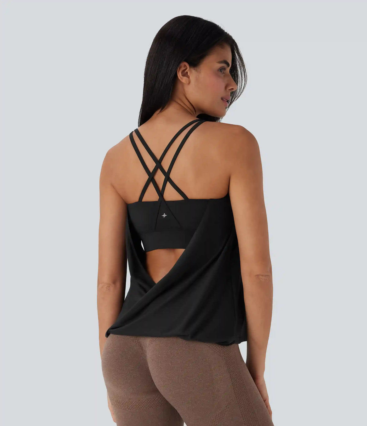 Double Straps Pleated Quick Dry Yoga Cami Top DD-F Cups