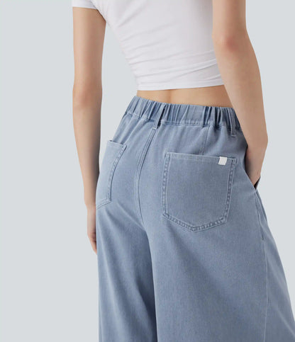 Halara Flex™ High Waisted Wide leg InstantCool Denim Casual Jeans with Pockets