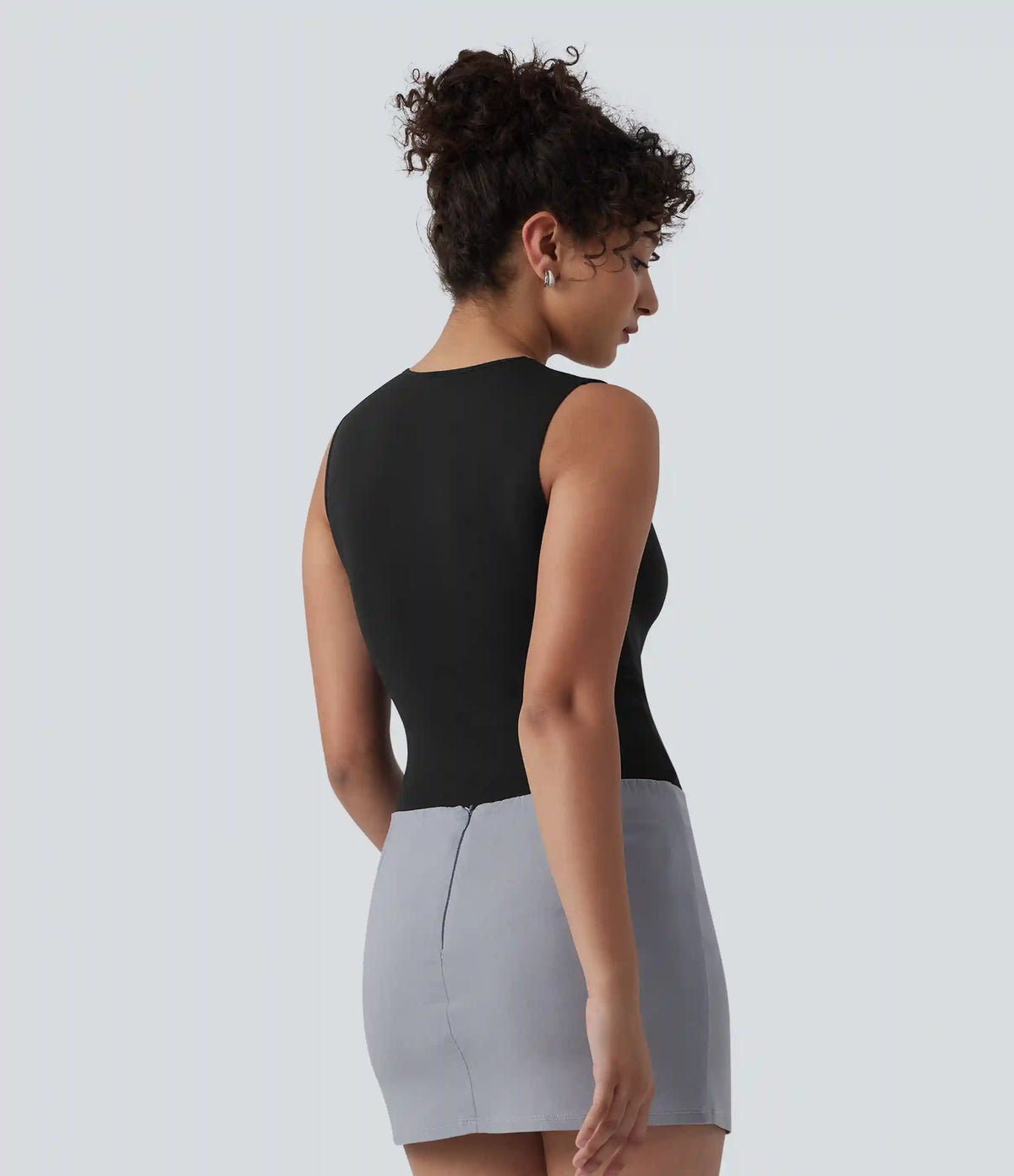 Square Neck Sleeveless Casual Bodysuit