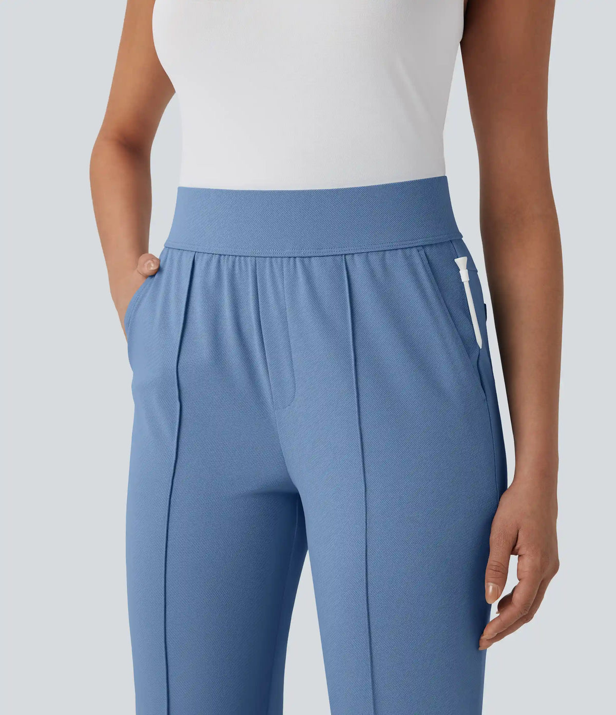 Mid High Waisted Pockets Quick Dry Golf Pants-Golf Tee-UPF40+
