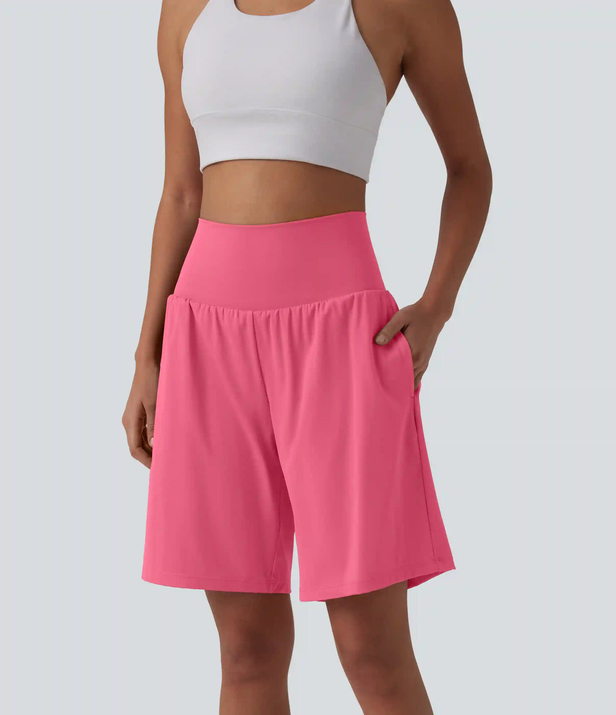 SoftlyZero™ Airy Super High Waisted 2-in-1 InstantCool Yoga Shorts 9" with Pockets