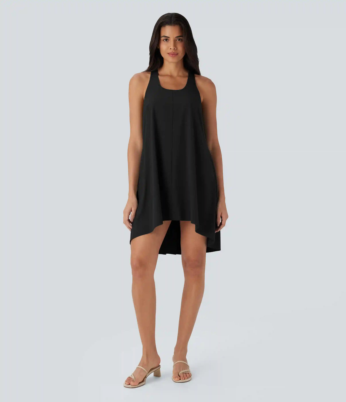 Breezeful™ RacerPocket High Low Flowy Mini Quick Dry Casual Dress