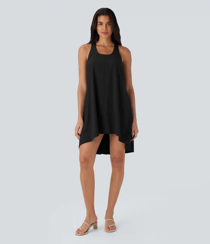 Breezeful™ RacerPocket High Low Flowy Mini Quick Dry Casual Dress