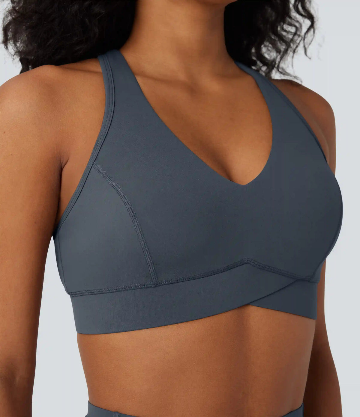 Halara UltraSculpt™ Light Support V Neck Racerback Workout Sports Bra